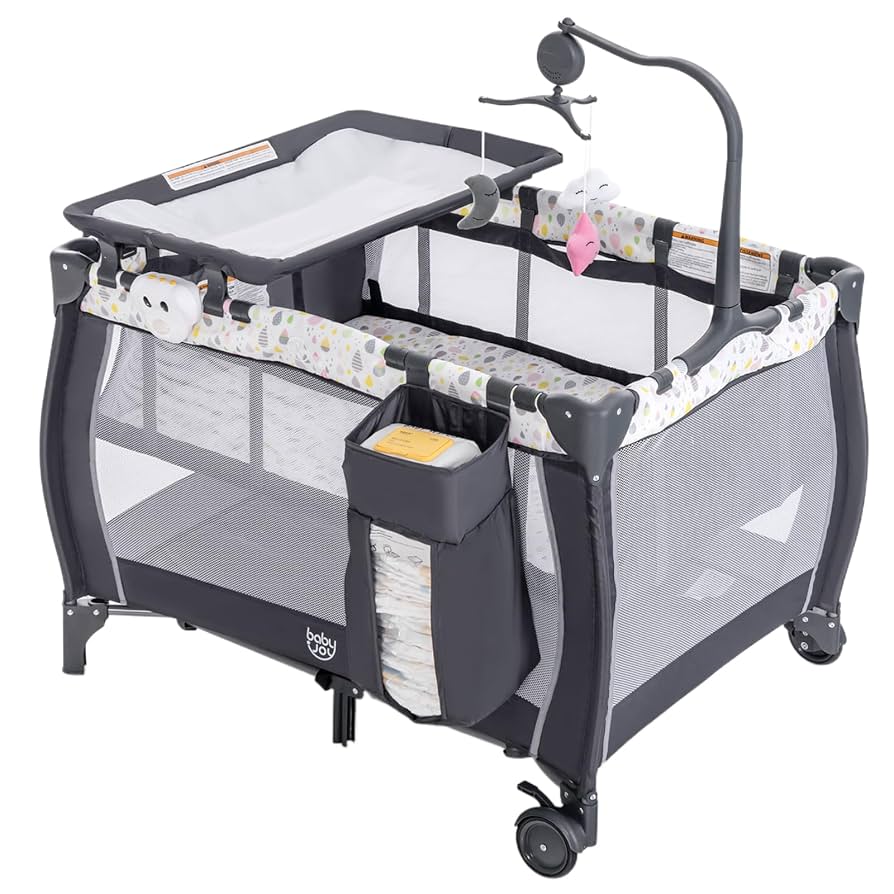 Amazon.com : Costzon 3 in 1 Pack and Play with Bassinet